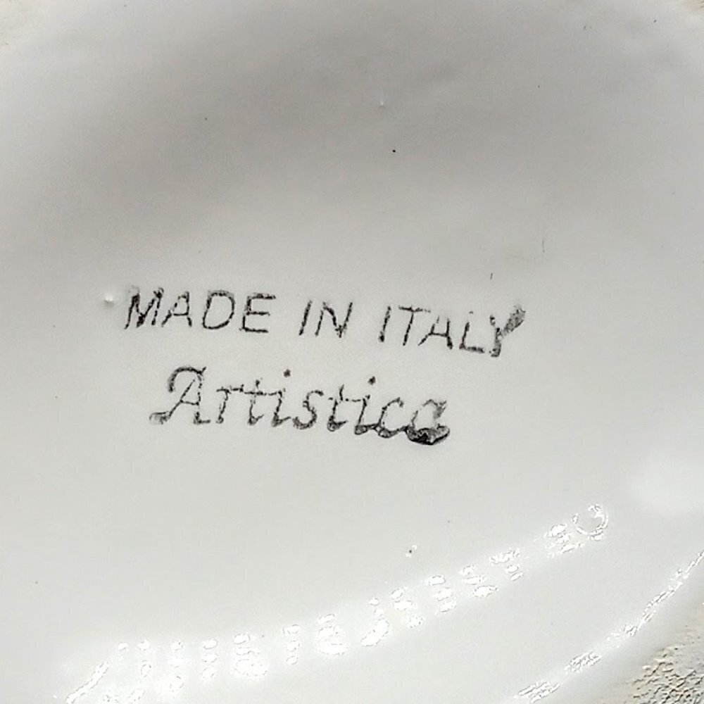 Artistica Raffaellesco Italian Handpainted Ceramic Gravy Sauce Boat - Picture 8 of 8
